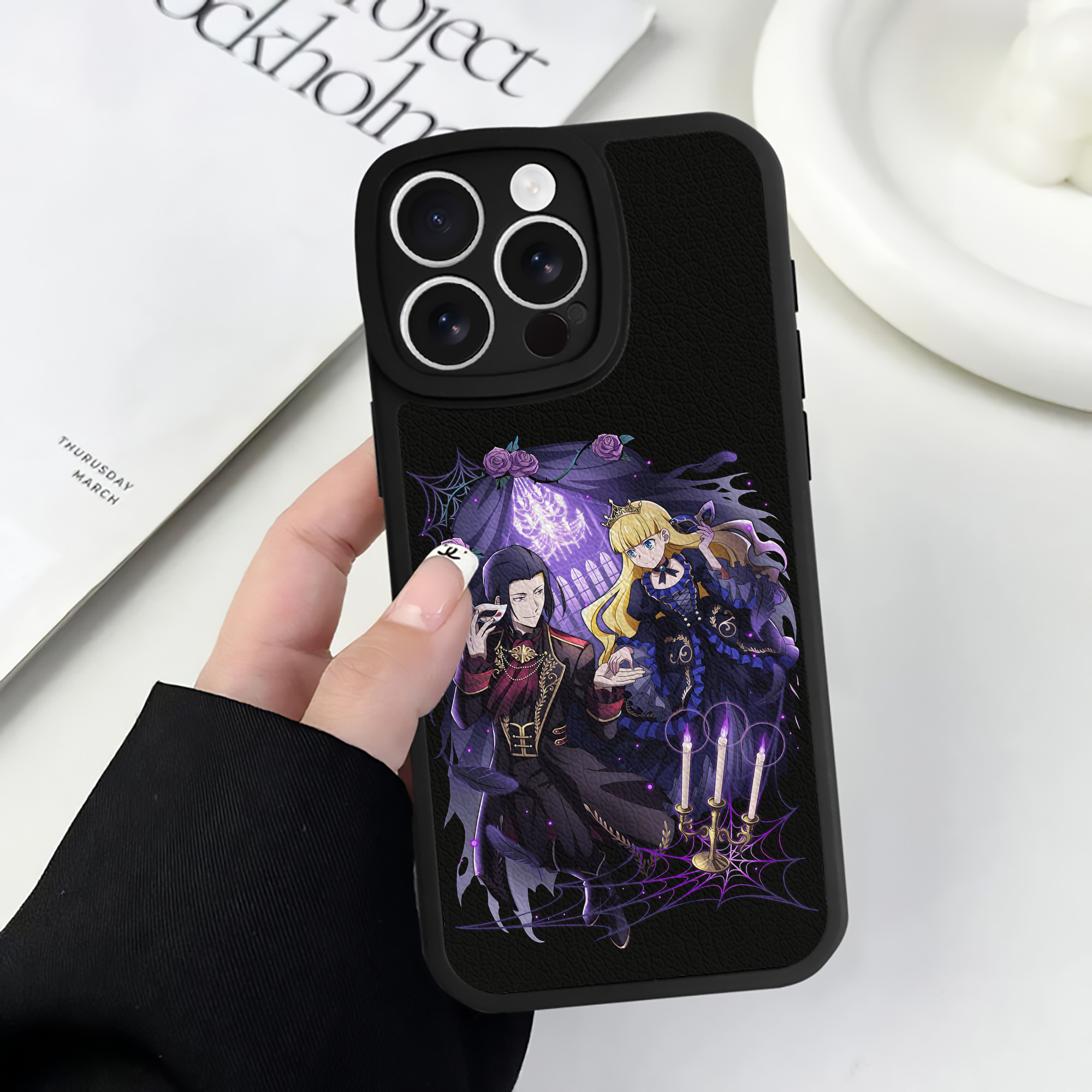 （画像用） 文豪ストレイドッグス Bungo Stray Dogs 【iPhone 16シリーズ対応】シリコンスマホケース（レザー調） 材質：シリコン